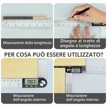 Carica l'immagine nel visualizzatore di Gallery, Newaner Goniometro Digitale, Righello Angolare Digitale, Misurazione dell'angolo a 360° in acciaio inox con display LCD,