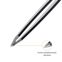 Carica l'immagine nel visualizzatore di Gallery, Amazon Basics pinzette professionali, in acciaio inox per rimozione di peli del viso, sopracciglia, ciglia o peli incarn