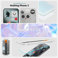 Carica l'immagine nel visualizzatore di Gallery, Spigen Glas.tR EZ Fit Vetro Temperato compatibile con Nothing Phone (3), 2 Pezzi, Cristallino, Durezza 9H Pellicola prot
