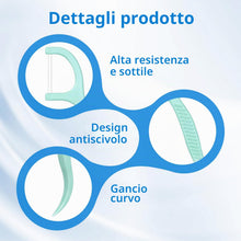 Carica l'immagine nel visualizzatore di Gallery, 600 Filo Interdentale a Doppia Linea alla Menta per la Cura dei Denti - Archetti filo interdentale per Rimuovere la Plac