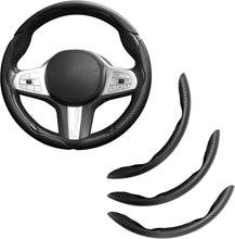 Carica l'immagine nel visualizzatore di Gallery, EINESIN 3x Coprivolante in Fibra di Carbonio Antiscivolo, Design Segmentato a Farfalla, Universale per il 99% delle Auto