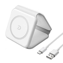 Carica l'immagine nel visualizzatore di Gallery, Caricatore Wireless 3 in 1 Pieghevole Magnetico per iPhone, Watch e Pods