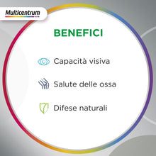Carica l'immagine nel visualizzatore di Gallery, Multicentrum Adulti 50+, Integratore Multivitaminico Completo, 90 Compresse