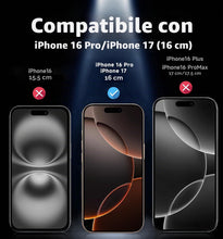 Carica l'immagine nel visualizzatore di Gallery, MAGIC JOHN 2 Pezzi Pellicola Protettiva per iPhone 16 Pro 6,3 Pollici, Vetro Temperato 9H+, Rimozione Automatica Della P