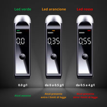 Carica l'immagine nel visualizzatore di Gallery, domyno Etilometro Portatile Alcol Test con Display LCD Tascabile Carica USB Alta precisione Certificato CE
