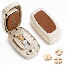 Carica l'immagine nel visualizzatore di Gallery, Taglia Pastiglie, Taglia Pillole, Tagliapillole Precisione in 2 e 4, Beige