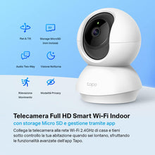 Carica l'immagine nel visualizzatore di Gallery, Tapo C200C FHD Telecamera WiFi Interno Videocamera Sorveglianza 360°