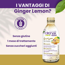 Carica l'immagine nel visualizzatore di Gallery, Drenax Forte Ginger&amp;Lemon Integratore Alimentare 750 ml, 1