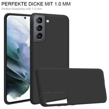 Carica l'immagine nel visualizzatore di Gallery, HSP Cover per Samsung Galaxy S21 FE 5G, Custodia Silicone, Slim Case, Nera