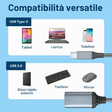 Carica l'immagine nel visualizzatore di Gallery, MMOBIEL Cavo OTG USB-C a USB Femmina 3.0 - Trasporto Dati a 5 Gbps
