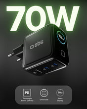 Carica l'immagine nel visualizzatore di Gallery, SBS Pulse Power 70W USB-C, Tecnologia GaN, Power Delivery (PD 3.0 PPS)