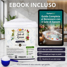 Carica l'immagine nel visualizzatore di Gallery, Nortembio Sale di Epsom 100% Naturale 6 kg Sali da Bagno per Relax e Recupero Muscolare, Esfoliante Piedi e Corpo + eBoo