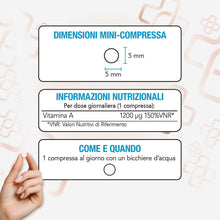 Carica l'immagine nel visualizzatore di Gallery, Vitamina A Retinolo 1200 mcg (4000 UI) PiùLife, 400 Compresse