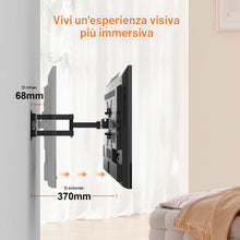 Carica l'immagine nel visualizzatore di Gallery, GRIFEMA GB1008-2 Supporto TV Parete 13-43", Staffa TV Muro Girevole