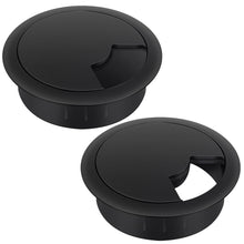 Carica l'immagine nel visualizzatore di Gallery, Bolatus 2 passacavo da scrivania, 60 mm, in plastica, nero, ufficio