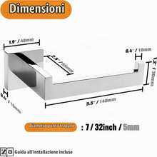 Carica l'immagine nel visualizzatore di Gallery, HITSLAM Porta Carta Igienica Acciaio Lucido In Acciaio Inox 304 - Portarotolo Carta Igienica da Parete, Montaggio a Viti