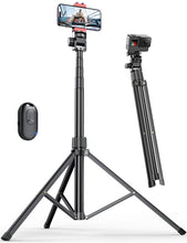 Carica l'immagine nel visualizzatore di Gallery, 180cm Treppiede Smartphone, Stabile &amp; Estensibile Treppiedi Cellulare con Telecomando Senza Fili e Supporto Telefonico, 