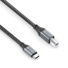 Carica l'immagine nel visualizzatore di Gallery, Sonero® Cavo USB 2.0, cavo di collegamento, cavo stampante, da spina C a spina B, 480 MB/s, grigio siderale/nero, 2,00 m