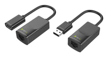 Carica l'immagine nel visualizzatore di Gallery, Techly 103199 Extender USB su Cavo Cat.5E/6 60m Nero