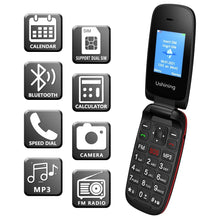 Carica l'immagine nel visualizzatore di Gallery, CHAKEYAKE GSM Telefono Cellulare per Anziani con Tasti Grandi, Volume Alto, Funzione SOS, Display 1.8", Supporto SIM Dop