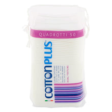 Carica l'immagine nel visualizzatore di Gallery, Cotton Plus QUADROTTI Dischetti Struccanti quadrati 100% Puro Cotone 50 pz.