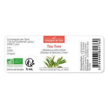 Carica l'immagine nel visualizzatore di Gallery, Tea Tree - 10 ml - Olio essenziale biologico - 100% puro, naturale, chemiotipato e certificato AB