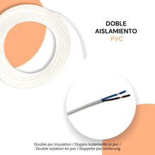 Carica l'immagine nel visualizzatore di Gallery, Cavo Elettrico Piatto 25 metri (Bianco piatto 2x0,75)