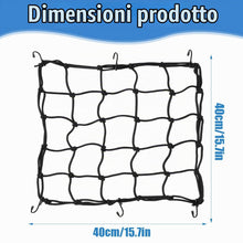 Carica l'immagine nel visualizzatore di Gallery, GXGM Rete Elastica Moto, Corde Elastiche con Gancio, Rete Elastica, Corde Elastiche con Ganci,40 X 40cm (Nero), 1 pezzo