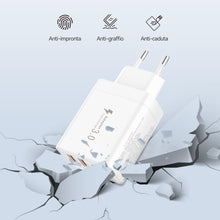 Carica l'immagine nel visualizzatore di Gallery, YISH Caricatore USB C Caricabatterie Rapido 32W Multiplo Alimentatore Presa