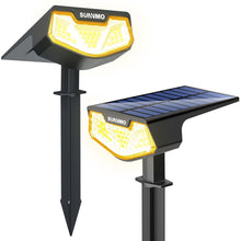 Carica l'immagine nel visualizzatore di Gallery, 2 Pezzi Faretti Solari a LED da Esterno, Lampade Luci Solari da Giardino Potenti 3 Modalità 32 LED IP65 Impermeabile Luc