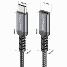 Carica l'immagine nel visualizzatore di Gallery, deleyCON 1m Prolunga USB-C 100W per Ricarica Rapida - Cavo PD 3.0 di Ricarica e Dati per iPhone 17 16 Pro Max Air Galaxy
