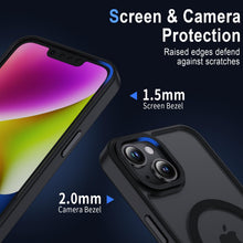 Carica l'immagine nel visualizzatore di Gallery, XTCASE Cover Magnetica per iPhone 14 Traslucida Opaca, Nero