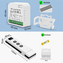 Carica l'immagine nel visualizzatore di Gallery, Interruttore Tapparelle Con Telecomando RF, Modulo Per Persiane Elettriche Senza Fili Telecomando Per Tapparelle Elettri