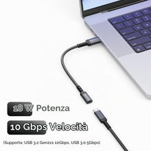 Carica l'immagine nel visualizzatore di Gallery, deleyCON Adattatore USB-C a USB 10 Gbps - Presa C a Spina A - Cavo per iPhone Serie 17/16/15, iPad, Galaxy Serie S25/S24