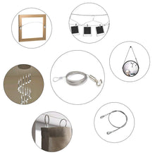 Carica l'immagine nel visualizzatore di Gallery, 2Pcs Cavo in Acciaio Inox 1,5mm Filo Fune Metallica con Loop 2M