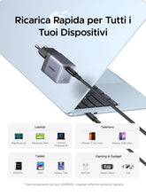 Carica l'immagine nel visualizzatore di Gallery, UGREEN Nexode Air 65W Caricatore USB C con Cable USB C (Grigio)