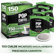 Carica l'immagine nel visualizzatore di Gallery, POP Caffè Cialde ESE 44 Compostabili – 150 Cialde Caffè Miscela Rossa Cremosa, Espresso Intenso, Compatibili con Macchin