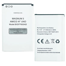Carica l'immagine nel visualizzatore di Gallery, (60mm*38mm*4.2mm) BigFP800AD - Batteria di ricambio BigFP800AD compatibile con BRONDI Magnum 3 Amico N3 BRONDI Amico N.1