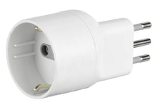 Carica l'immagine nel visualizzatore di Gallery, Electraline 71020 Adattatore Disassata Salvaspazio da Schuko a Spina Piccola Italiana 10A, Bianco, Confezione da 1