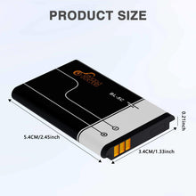 Carica l'immagine nel visualizzatore di Gallery, Pickle Power 2 X1580mAh Batteria BL-5C per Nokia 6230 6330 6263 6267 6270 6555 6600 6630 6670 6680 6681 6682 6820