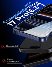 Carica l'immagine nel visualizzatore di Gallery, MAGIC JOHN Pellicola Vetro Temperato per iPhone 17 Pro, Durezza 9H Vetro Temperato, Rimozione Automatica Della Polvere, 
