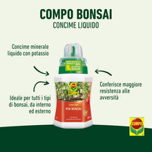 Carica l'immagine nel visualizzatore di Gallery, COMPO Concime Liquido per Bonsai, Per bonsai da interno e da esterno, Con tappo graduato, 250 ml