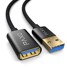 Carica l'immagine nel visualizzatore di Gallery, PAXO Prolunga USB 0,5 m, 10 Gbit/s (1,25 GByte/s), USB 3.2 Gen2 (3.0, 3.1), cavo di prolunga USB, da spina A a presa A, 