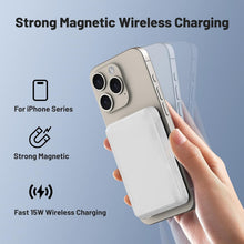 Carica l'immagine nel visualizzatore di Gallery, Power Bank 10000mAh, 20W Magnetico Wireless Ricarica Rapida Caricatore, Ultra Sottile Powerbank Type-C, Batterie esterne