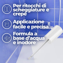 Carica l'immagine nel visualizzatore di Gallery, Pattex Bagno Sano Ripara Smalto, Smalto a base acqua per piastrelle, 50 ml