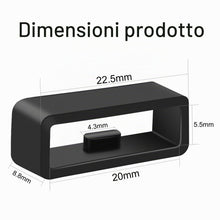 Carica l'immagine nel visualizzatore di Gallery, Mugust 6 passanti per orologio, 20 mm, in silicone per Garmin Vivoactive 5/3, Garmin Venu Sq/Venu Sq 2/Sq 2 Music/Venu 2