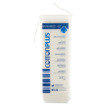 Carica l'immagine nel visualizzatore di Gallery, Cotton Plus MINIMED 60 pz. - LINEA MEDICA | QUADRATI PRETAGLIATI, 100% PURO COTONE PER USO MEDICO | Ipoallergenico, asso
