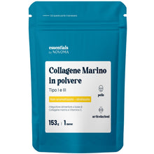 Carica l'immagine nel visualizzatore di Gallery, Collagene Marino in Polvere 153g Tipo 1 e 3, Non Aromatizzato, 5 g al Giorno, Fornitura di 30 Giorni, Peptidi 2000 DA, P
