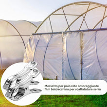 Carica l'immagine nel visualizzatore di Gallery, 20 Pezzi Clips per Serre in Acciaio Inox Resistenti al Vento Accessori per Serra Clip per Telo Ombreggiante Clip di Sost