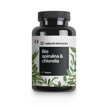 Carica l'immagine nel visualizzatore di Gallery, Spirulina Bio &amp; Chlorella, 500 compresse, natural elements, 2400 mg di Spirulina biologica + 2400 mg di Chlorella per do
